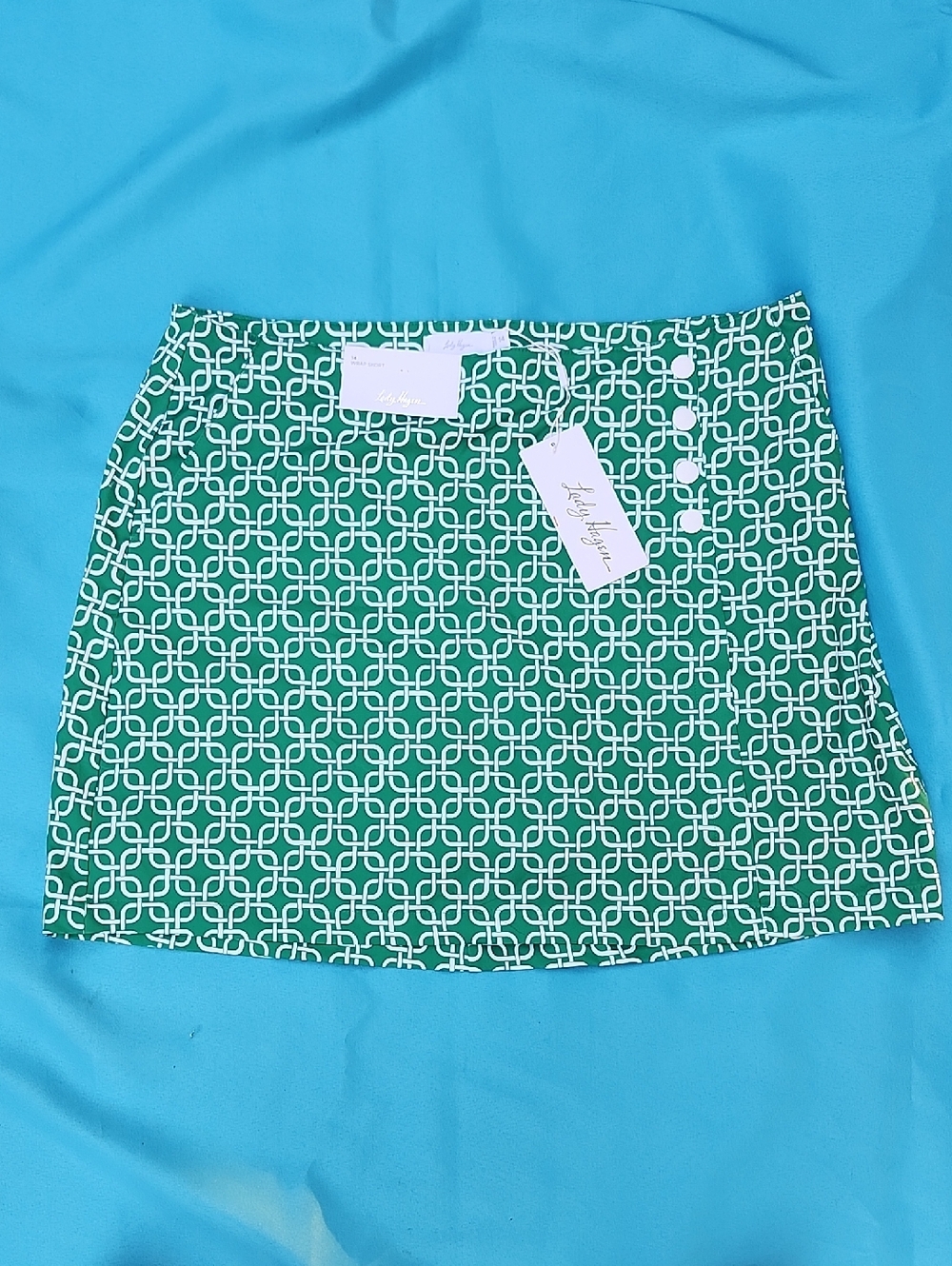 Women's Wrap Skort NWT Green And White! Golf OUTDOORS!